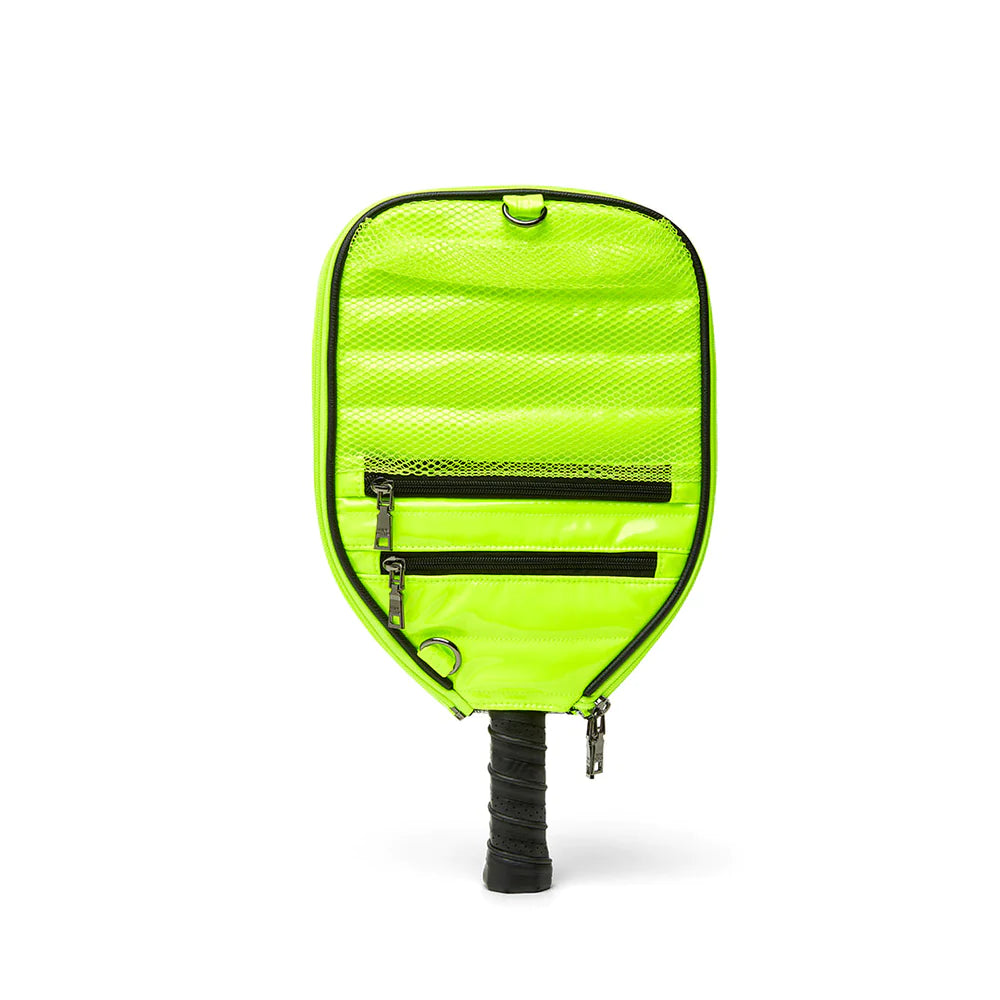 SPORTY PICKLEBALL CROSSBODY - Neon Yellow Patent