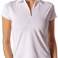 WHITE SHORT SLEEVE ZIP POLO