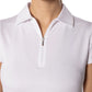 WHITE SHORT SLEEVE ZIP POLO