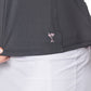 Slate/Rose Pink Short Sleeve Zip Polo