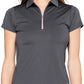 Slate/Rose Pink Short Sleeve Zip Polo