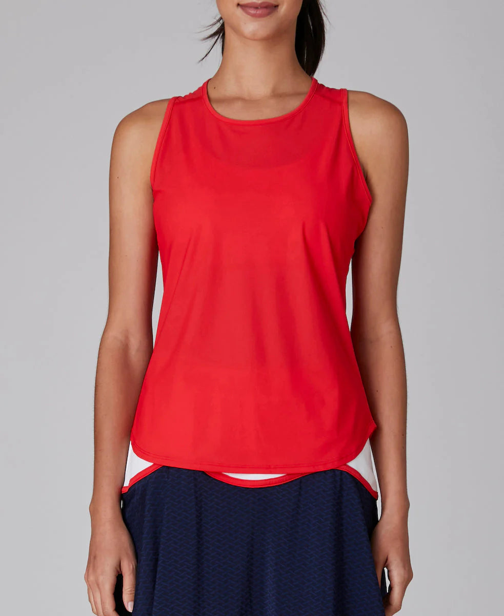 The Performance Racerback Tank in Red