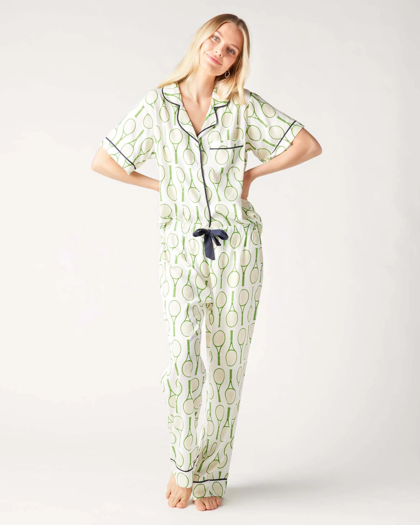 Tennis Time Pajama Pants Set - Green