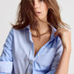 The Boyfriend Shirt - Blue Multi Stripe