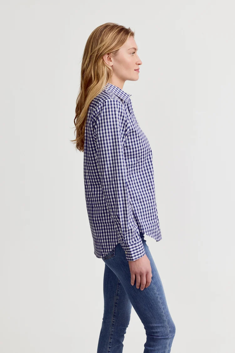 The Icon Shirt - Wide Navy Check