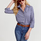 The Icon Shirt - Wide Navy Check