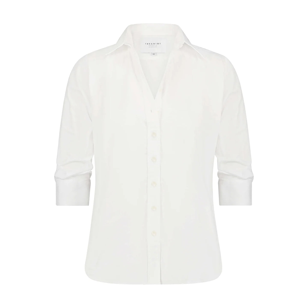 The 3/4 Sleeve Essentials Icon Shirt - White