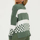 Callie Sweater - Olive Check