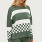 Callie Sweater - Olive Check