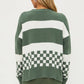 Callie Sweater - Olive Check