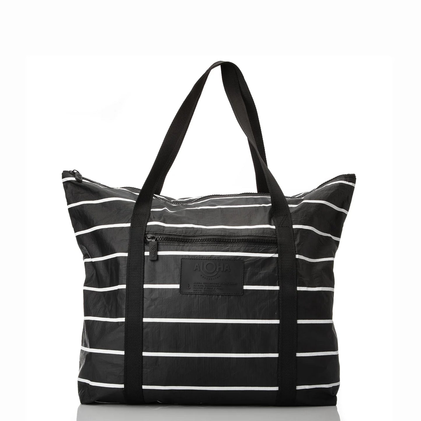 ZIPPER TOTE - PINSTRIPE