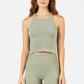 Claire Racer Tank Top - Faded Olive
