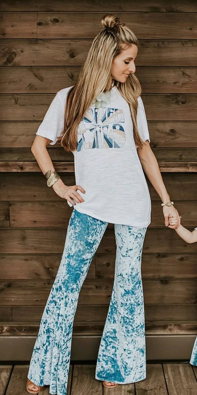 Blue Crush Velvet Bell Bottoms