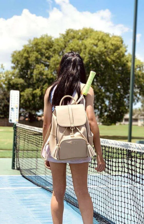 SARA Tennis and Pickleball Backpack Beige