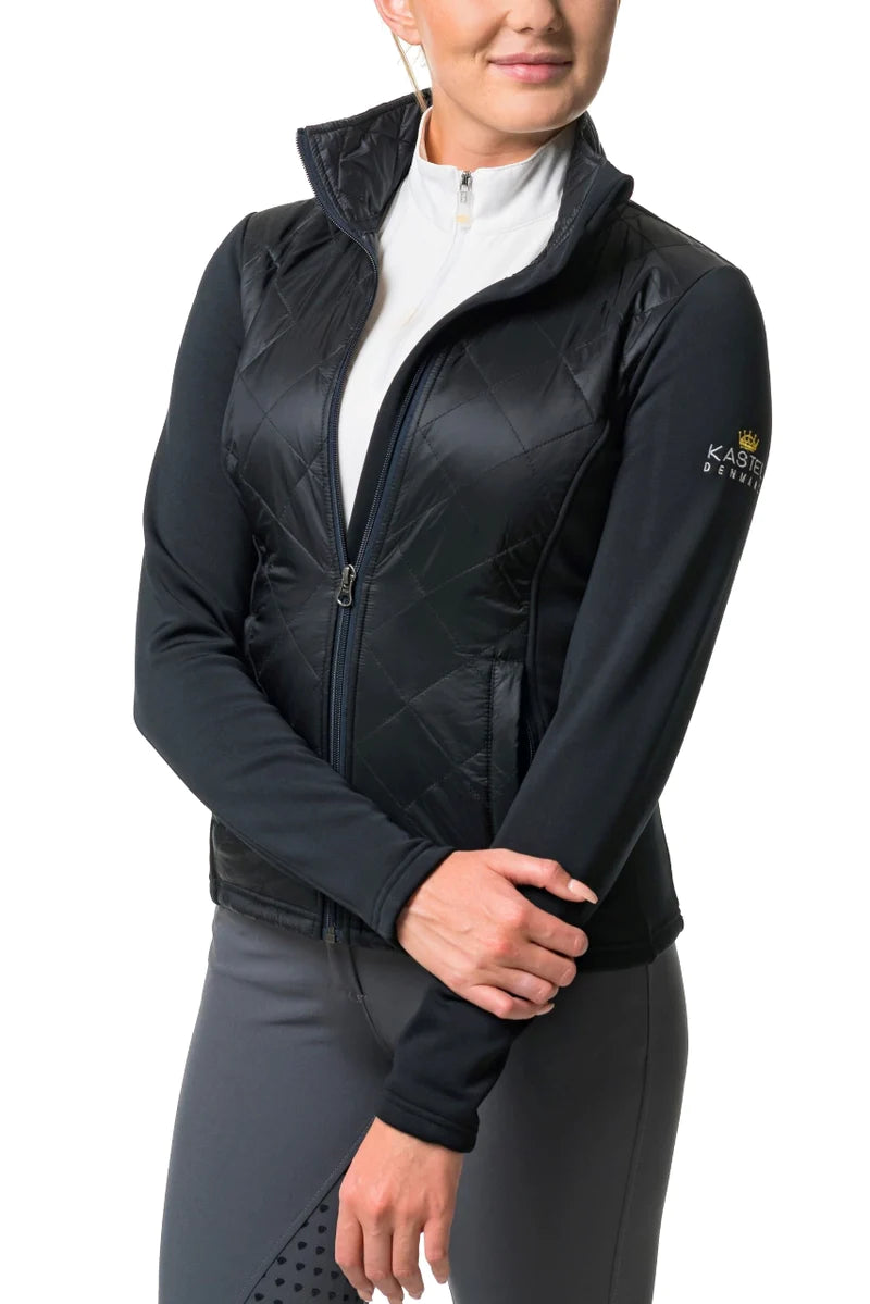 Quilted Front Jacket - Black