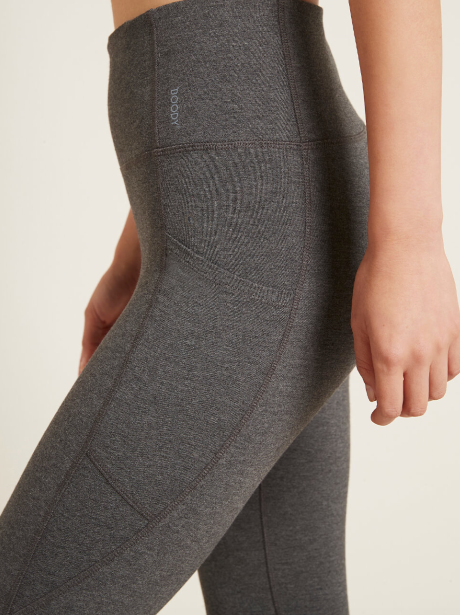 Bamboo Viscose + Organic Cotton High-Waisted 3/4 Leggings with Pockets
