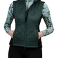 Quilted Front Vest - Forest Green & Black