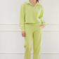 Phoenix Cropped Straight-Cut Sweatpants - Lime