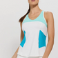 Elite Try Hard Tank - White/Tropical Blue