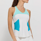 Elite Try Hard Tank - White/Tropical Blue