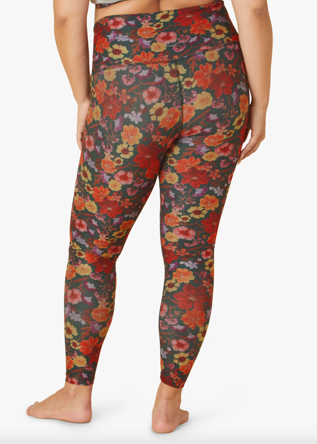 SoftMark High Waisted Midi Legging - Pressed Flowers