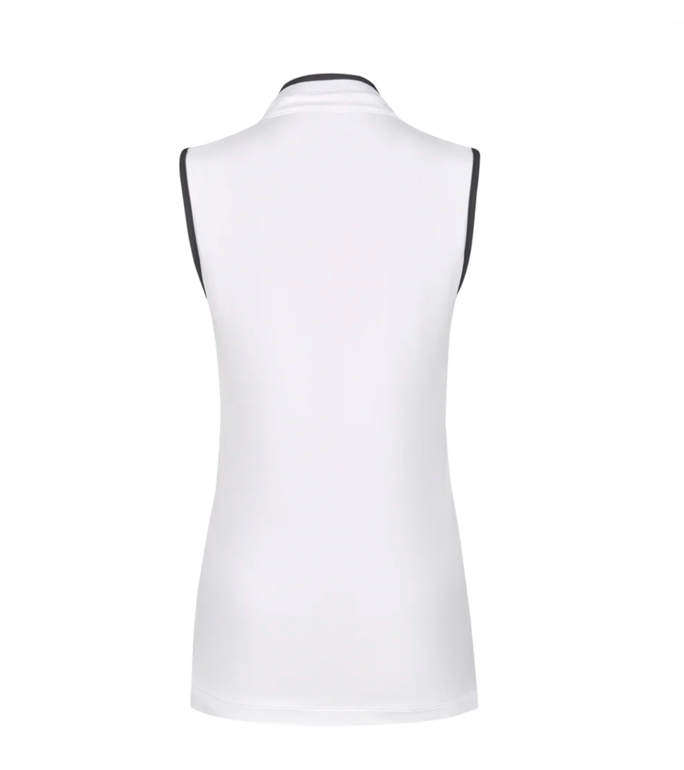 Bailey Sleeveless Top - White with Lilac