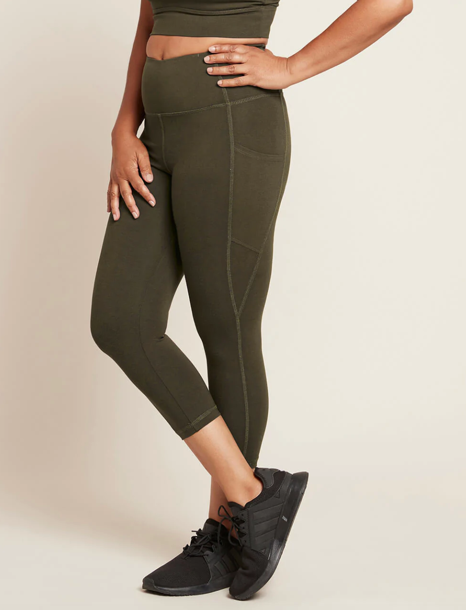 Boody - Bamboo + Organic Cotton High-Waisted 3/4 Leggings with