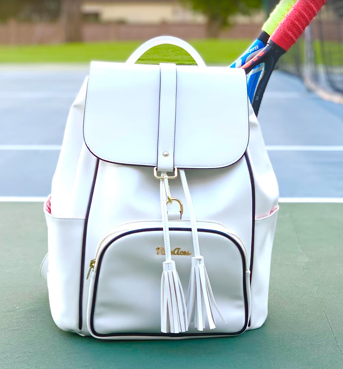 SARA Tennis and Pickleball Backpack White