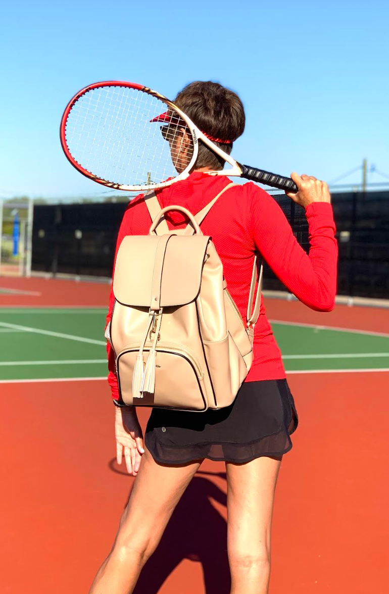 SARA Tennis and Pickleball Backpack Beige