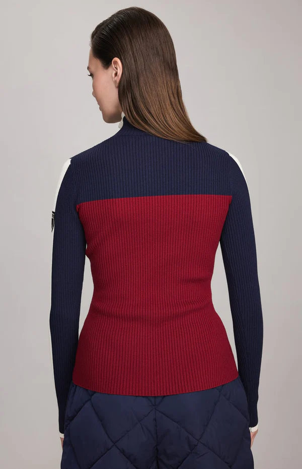 Ali Half-Zip Sweater - Deep Red