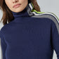 Ashlyn Mock Neck Sweater - Navy