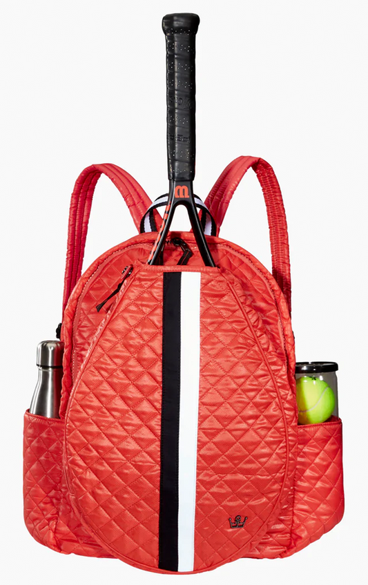 24 + 7 Tennis Backpack - Tomato Red Stripe